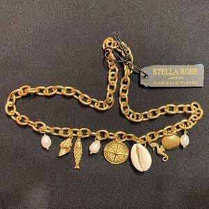 Stella Rose Ocean Themed Gold Tone Necklace